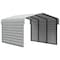 Arrow Storage Products Galvanized Steel Carport, W/ 2-Sided Enclosure, Compact Car Metal Carport Kit, 10'x15'x7', Eggshell CPH101507ECL2 - alternate 8